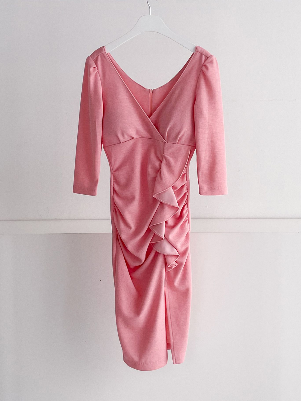 긴 드레스 핑크 색상 이미지-S1L18